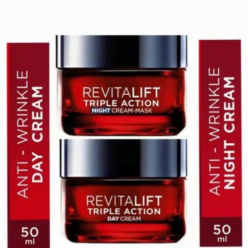 L'OREAL Revitalift Triple Action Day & Night Cream 50ml | Skincare Moisturizer Pelembab Wajah Loreal