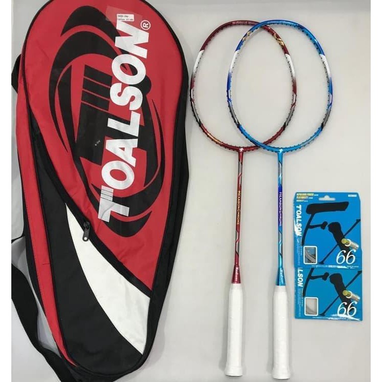 Raket TOALSON Hexagon Chrome (Tas+Senar) RAKET BADMINTON