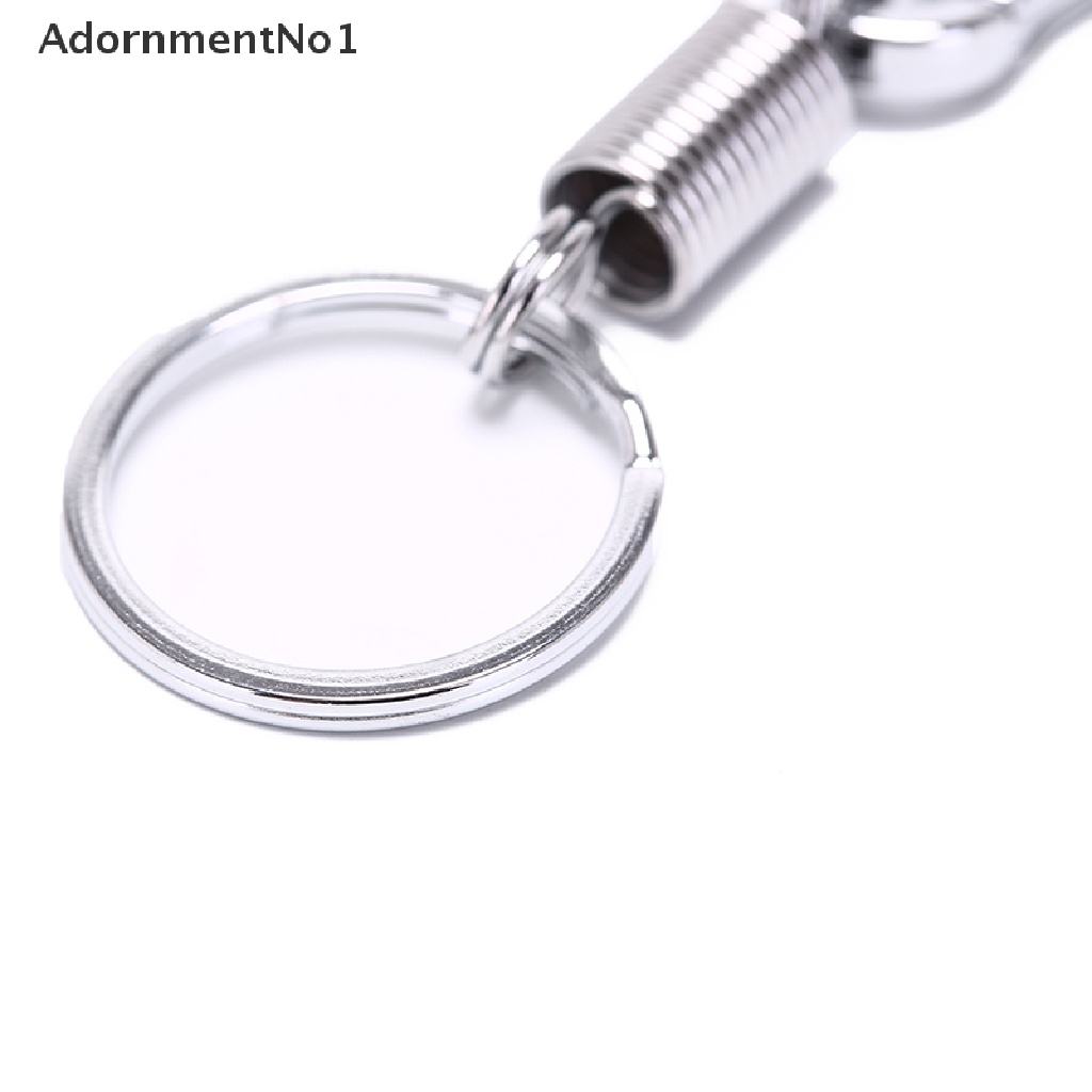 (AdornmentNo1) 5pcs Gantungan Kunci carabiner retractable Bahan stainless steel Untuk outdoor