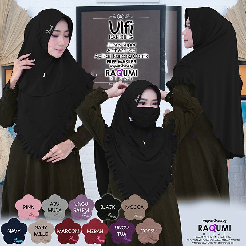 (TERBARU) ULFI KANCING HIJAB INSTAN l JILBAB l KHIMAR TERMURAH ORI By RAQUMI X MNV