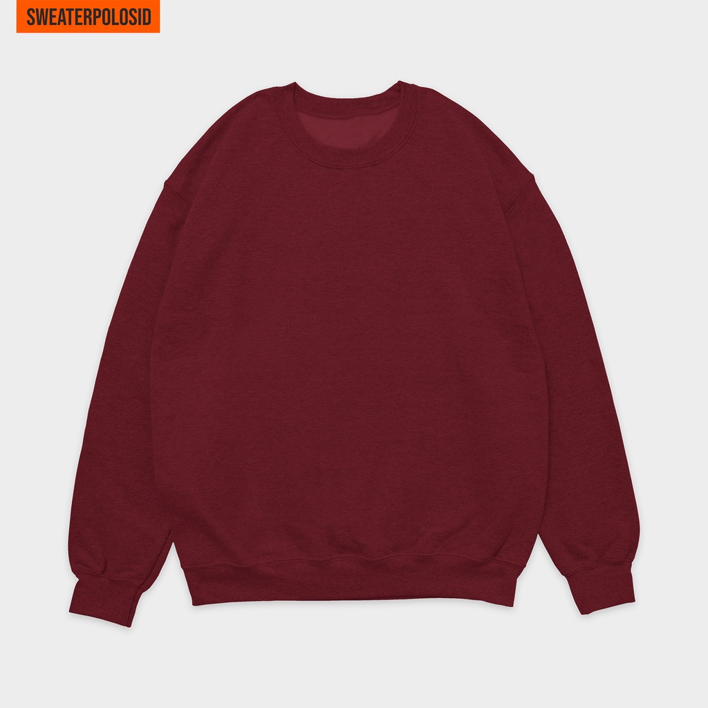 SWEATERPOLOSID  Basic Sweater Polos Size M - XXL( Pria & Wanita )-MAROON