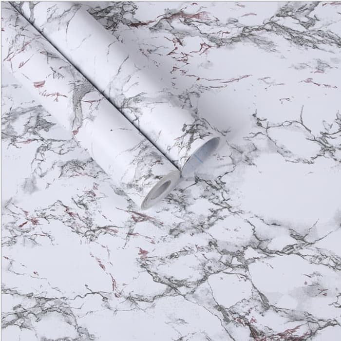 WALLPAPER DINDING/STICKER WALL MOTIF MARMER