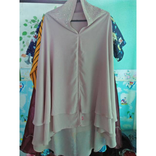 Khimar jumbo 2 layer Preloved