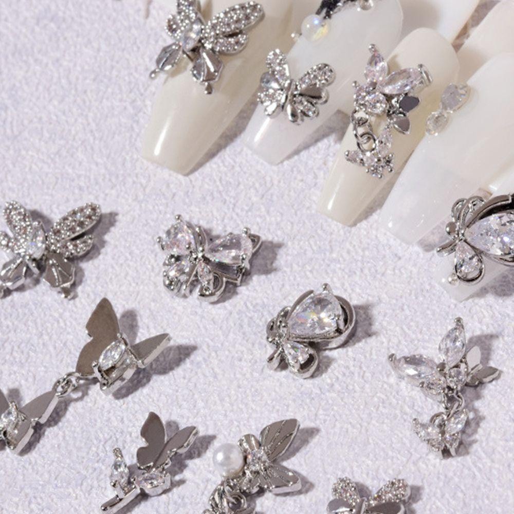 Mxbeauty Paku Charms Bulan Fashion Hiasan Kuku Nail Rhinestones Salon Kuku Manikur Aksesoris Nail Art Perhiasan