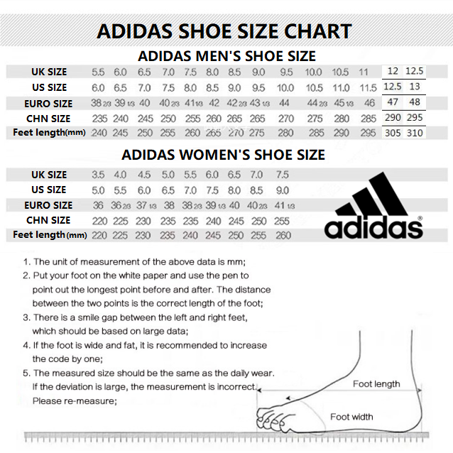 adidas size chart indonesia