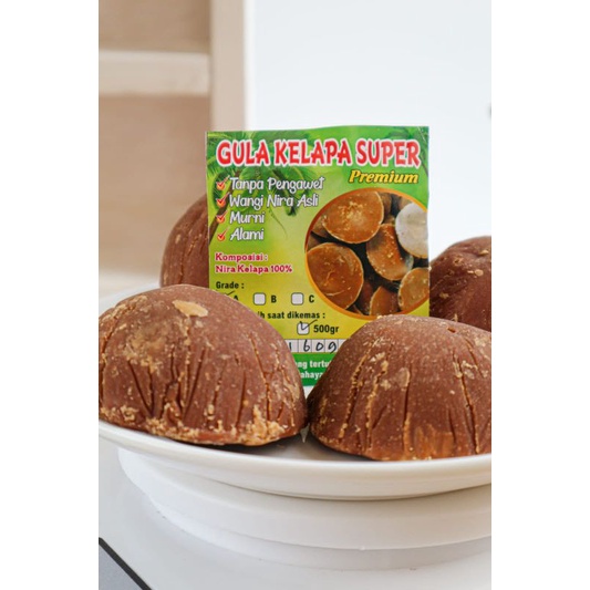 Gula Kelapa Super 1kg. Gula Jawa Premium. Bersih, Wangi Nira Asli, Sehat Tanpa Obat.