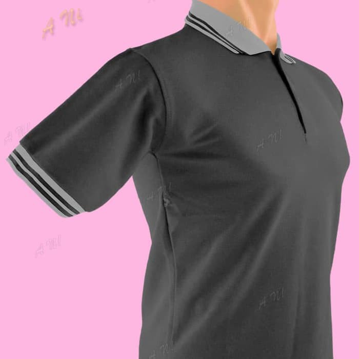 Kaos Kerah K2 12 PoloShirt Lakos Abu Tua Lengan Pendek Original n C59
