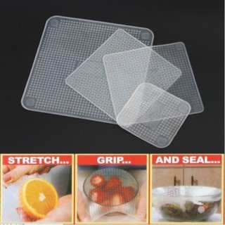 Silikon Penutup Makanan Mangkok Stretchable Food Wrap 4pcs