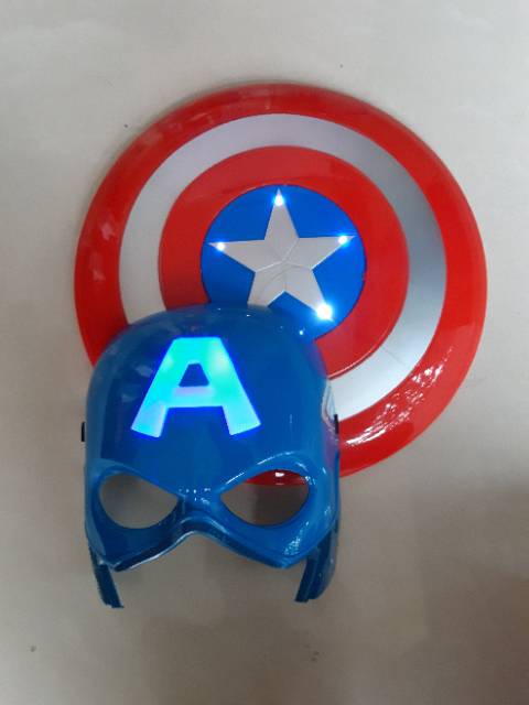 Captain America Topeng dan Tameng Mainan Anak Edukatif Cosplay Dewasa