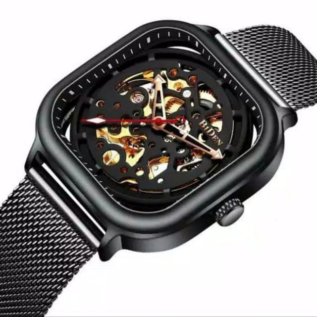 BIDEN 0196 MEKANIK AUTOMATIC - JAM TANGAN PRIA ANALOG OTOMATIS TANPA BATERAI STAINLESS