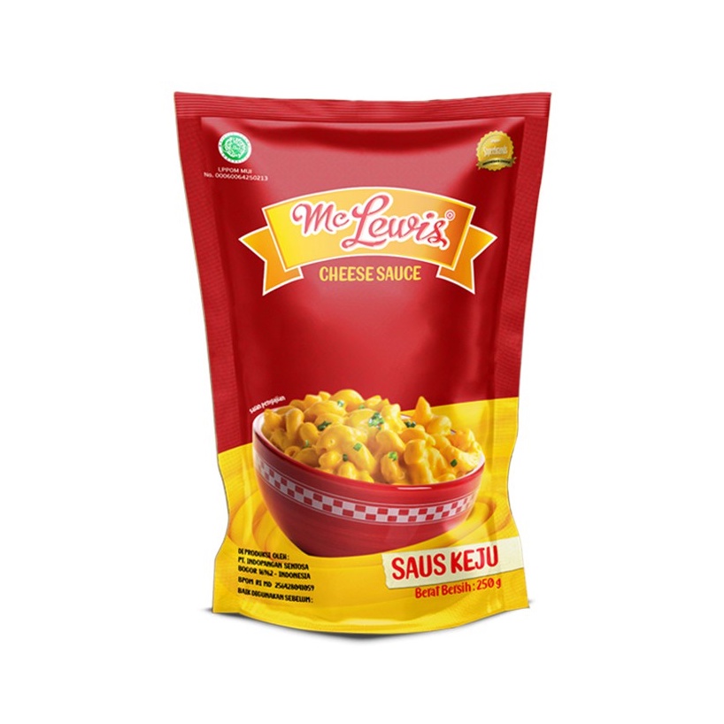 

Mc Lewis Saos KEJU 250 gram (KECIL) / Mc Lewis Cheesee Sauce / Saus Keju