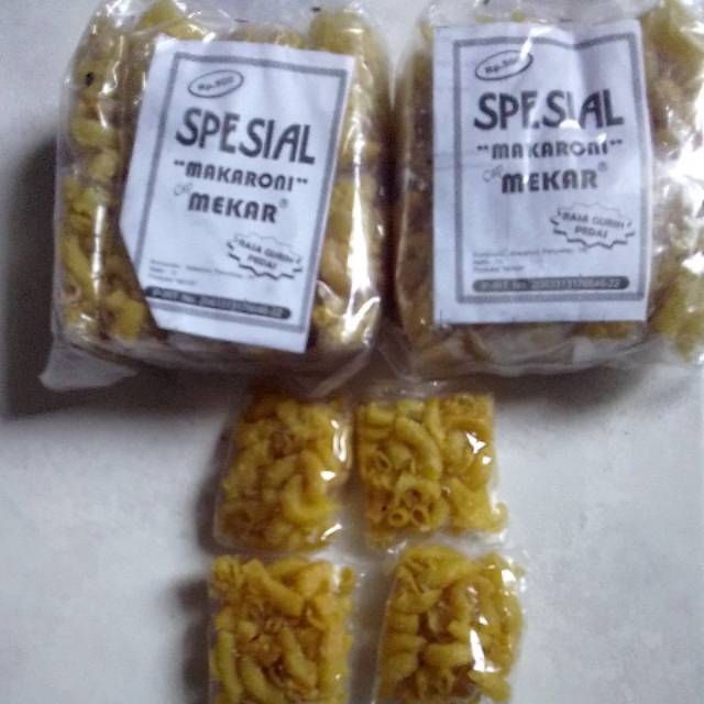 

Spesial Makaroni Cap Mekar Rasa Gurih 1pak isi 10 bungkus