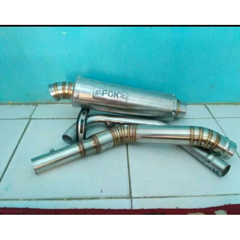 knalpot set stenlis oval bulat pdk cld rcb buat fu vixion mp gl tiger dll