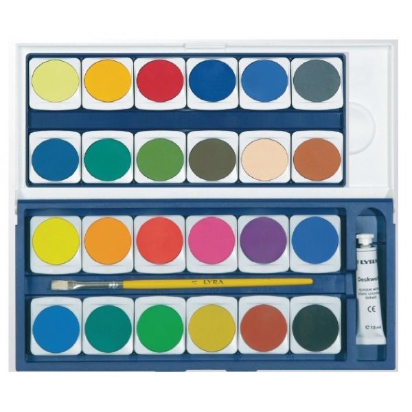 

CAT AIR PADAT / LYRA WATER COLOUR CAKE 24 WARNA