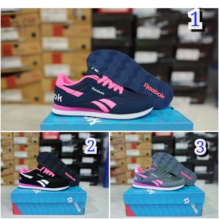 sepatu sport reebok premium running gym volly tenis badminton ax2