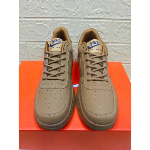 Sepatu Nike Air Force 1 Brown Size 39-44 Premium Quality