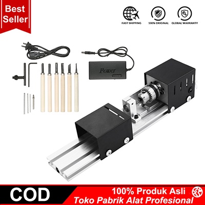 Mesin Bubut Kayu Mini Lathe Beads Jig-Saw Penggiling Alat Driller Kit Woodworking 150W