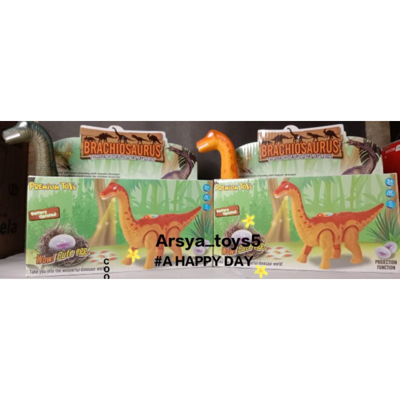 MAINAN DINOSAUR DINOSAURUS BRACHIOSAURUS BERTELUR BORN EGG