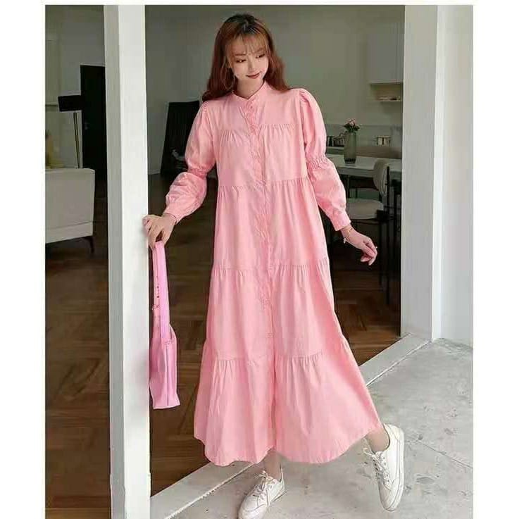 BEFAST - ZFS OOTD Wanita Dress AFINA / QIQI MAXI DRESS / Dress Jumbo Wanita / Dress Polos / Dress Casual Wanita / Dress Kekinian Remaja / OOTD Dress Wanita Keluaran Terbaru