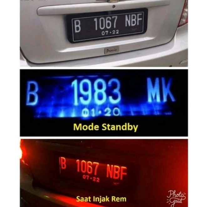 Tatakan Plat Mobil TERRANO NISSAN Tatakan Lampu LED 2 Pcs