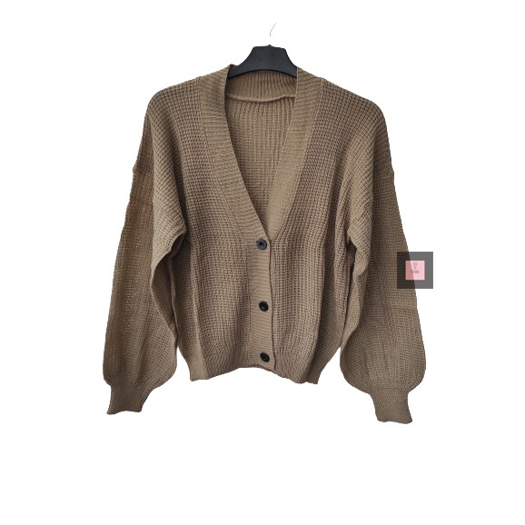 Cardigan / GRACIA / Cardy Get 7 / Atasan Cardy Rajut / Outwear / Kardigan Wanita-Mocca