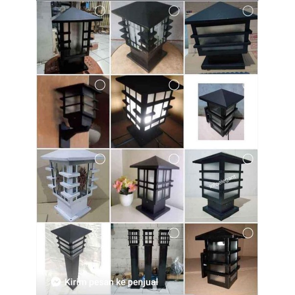 LAMPU TAMAN PAGAR PILAR HIAS