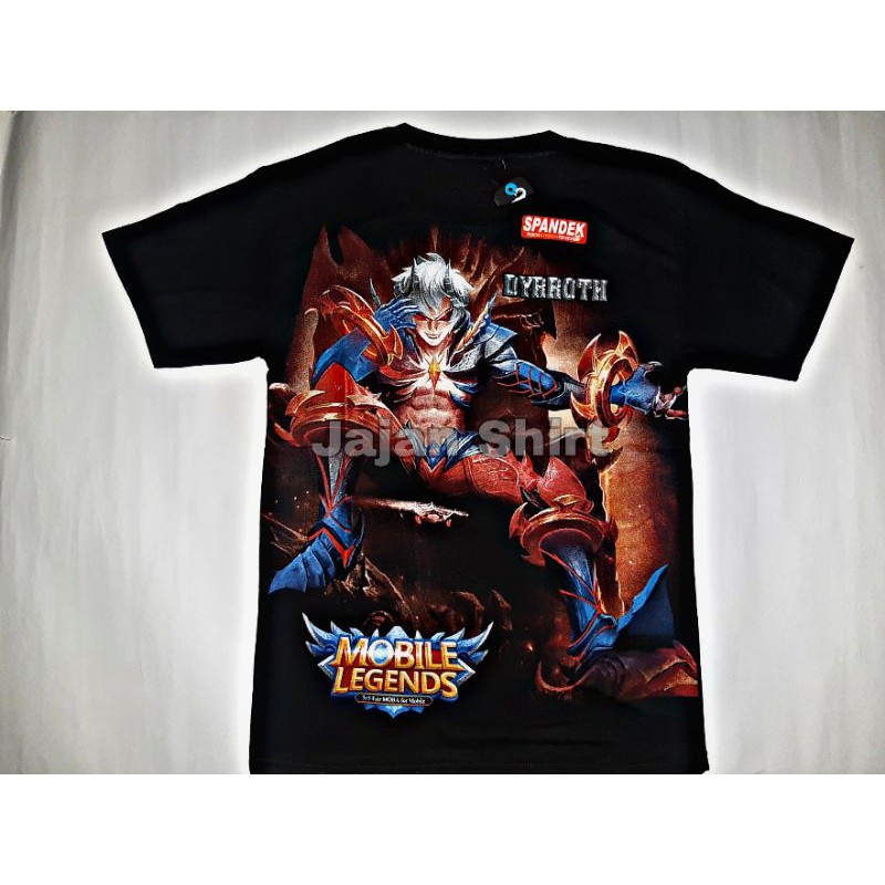 KAOS MOBILE LEGENDS DYRROTH/KAOS ANAK/KAOS OBLONG/KAOS DISTRO