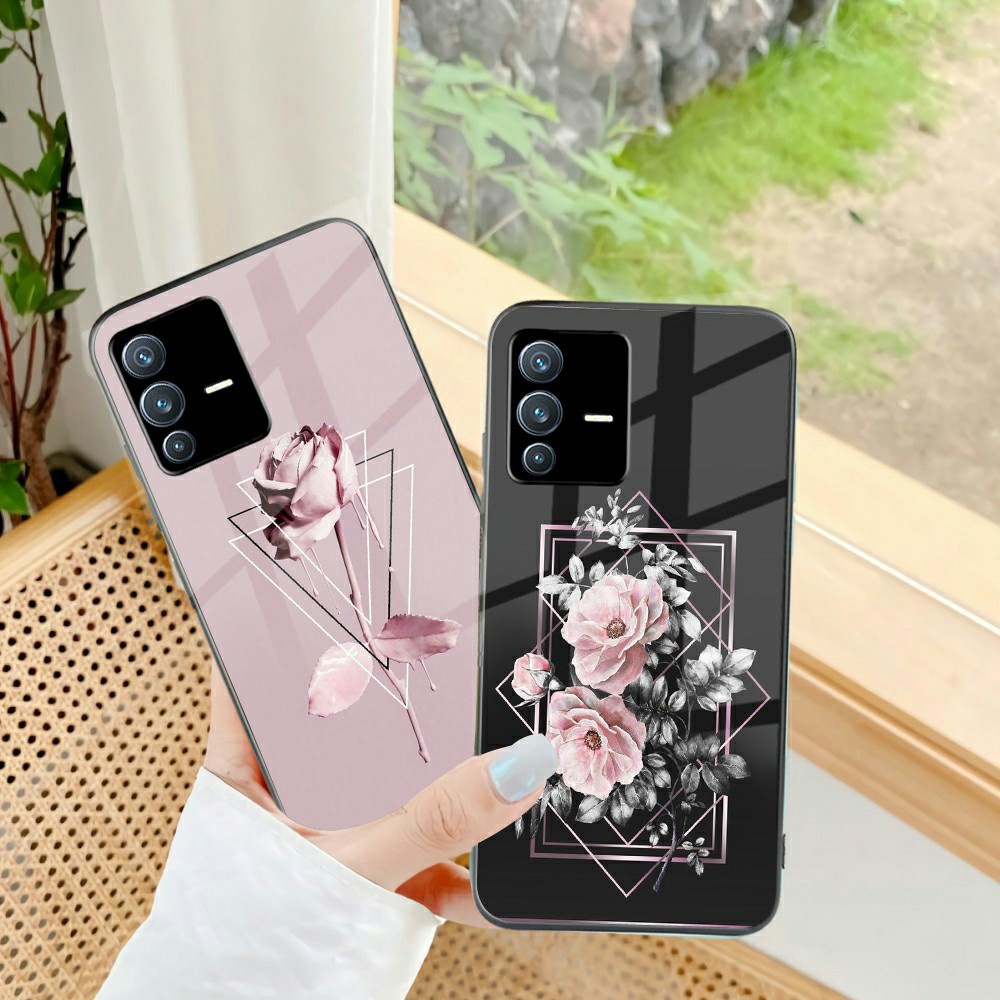 [K175] Softcase Glass Kaca Vivo Y100 V23E V23 5G - Softcase Mirror - Softcase Kaca Vivo V23 5G - Sof