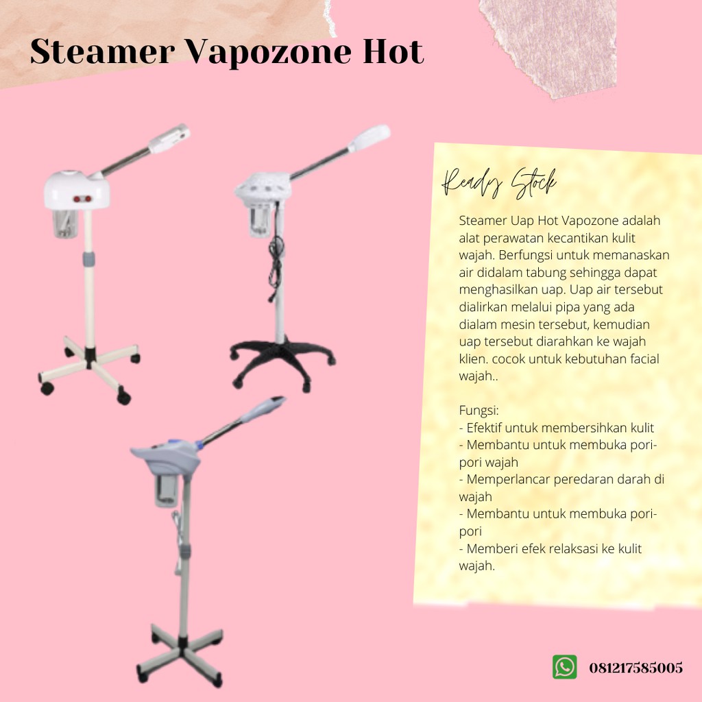 STEAMER VAPOZONE UAP WAJAH HOT / ALAT FACIAL SALON / ALAT FACIAL / UAP FACIAL / UAP WAJAH