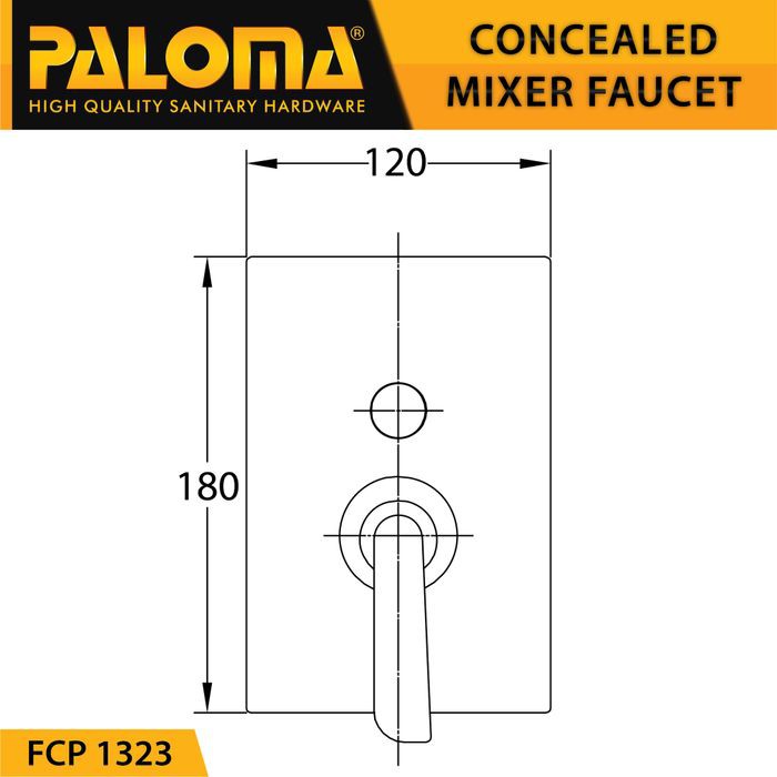 PALOMA FCP 1323 Keran Mixer 4 Lubang Tanam Dinding Tembok Kran Air