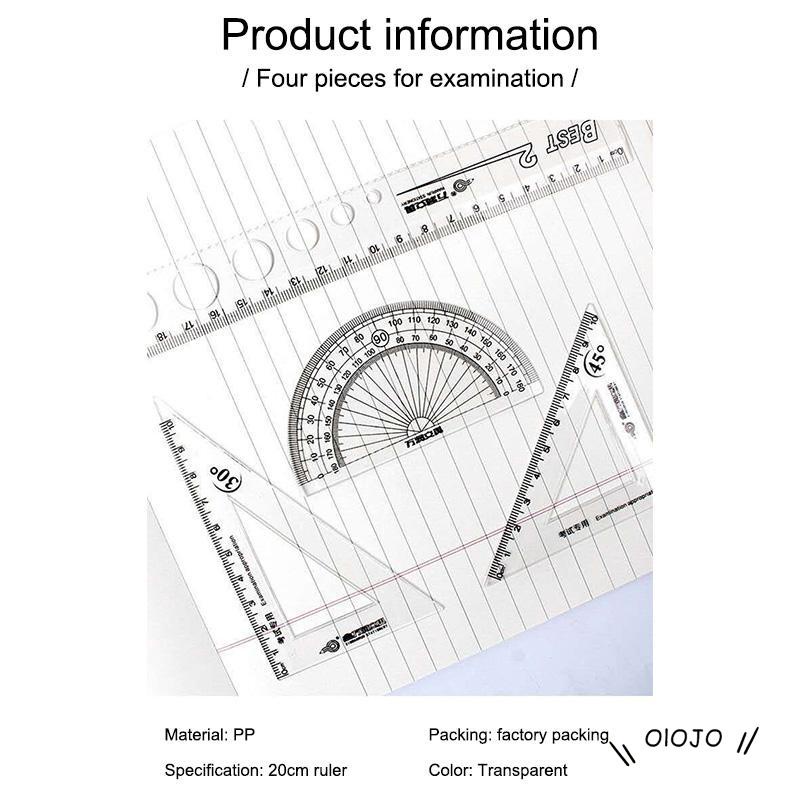 4pcs Penggaris Multifungsi Untuk Menggambar - ol2