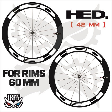 Stiker Decal Rim HED jet 6 lebar 42 Mm