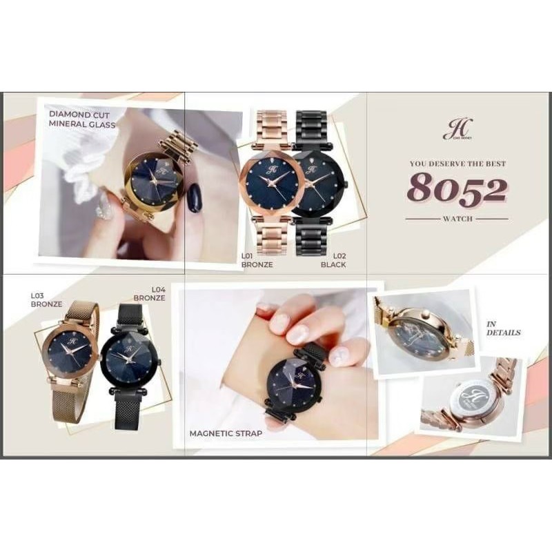 Jam 8052 Jam Tangan Murah Wanita Jam Tangan Branded Import Cewek Jam Jims Honey