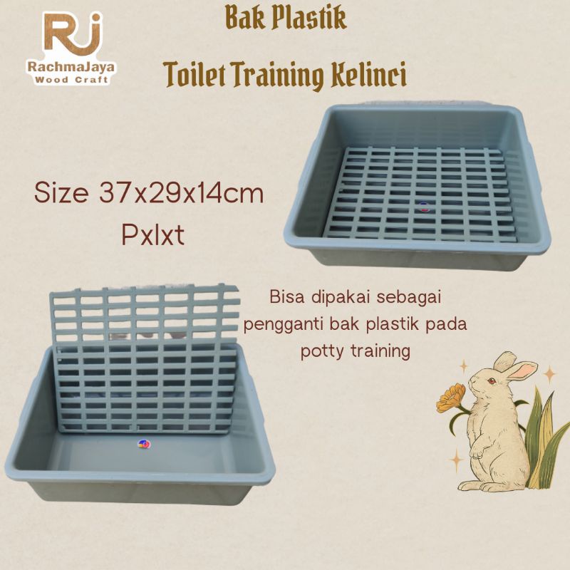 Bak plastik kecil alas kandang plastik alas kandang kelinci Pispot kelinci