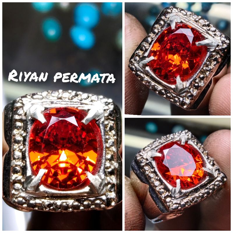 Cincin batu permata paparacha ring cakar