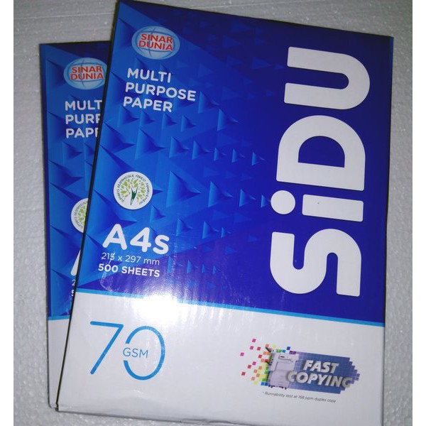 

KERTAS A4 SIDU 70 gr