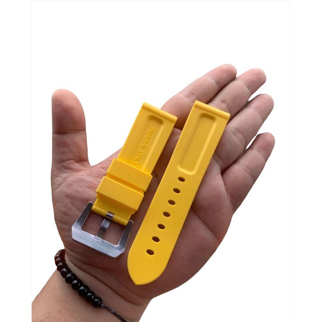 Strap Tali Jam Tangan Panerai Rubber kuning Lumited sangat