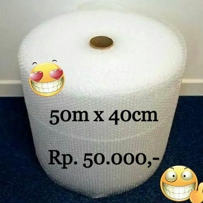 

Bubble Wrap Roll Ukuran 40cm x 50m - Putih BERGARANSI