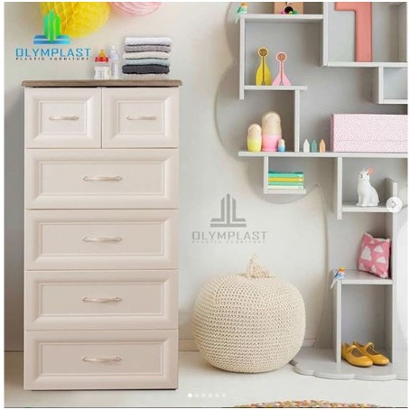 LEMARI LACI MINIMALIS PUTIH LEMARI SERBAGUNA PLASTIK OLYMPLAST CLASSIC