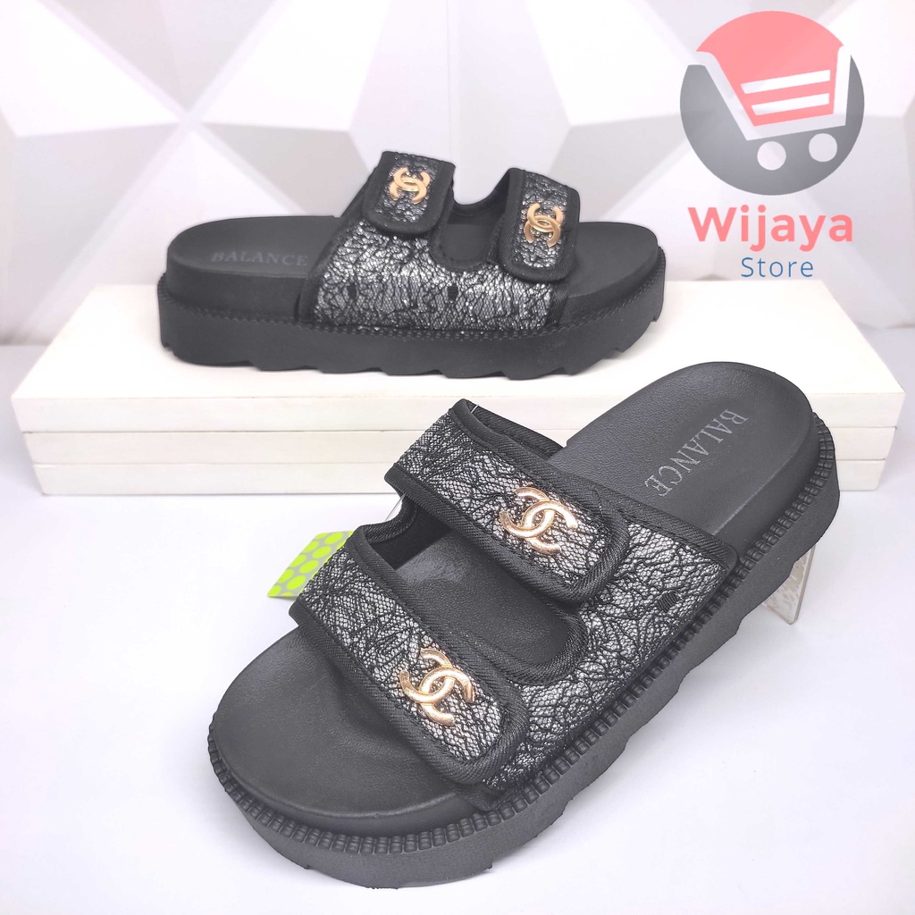 Sandal BALANCE 238 11A Wedges Slop Wanita Sendal Jelly Slide Selop Cewek Perempuan