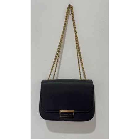 CK bag premium charles&keith sling bag croco black tas selempang & bahu murah preloved
