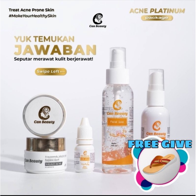 Paket Acne Canbeauty/ skincare bpom/ can beauty skincare / perawatan wajah glowing/ pemutih wajah am