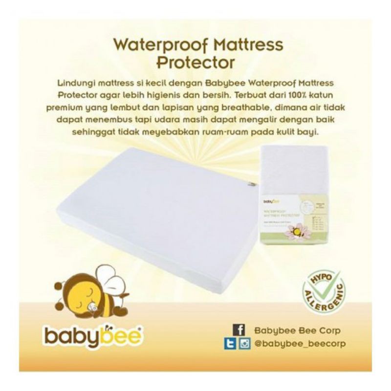 BabyBee Waterproof Mattress Protector uk 95x65 cm