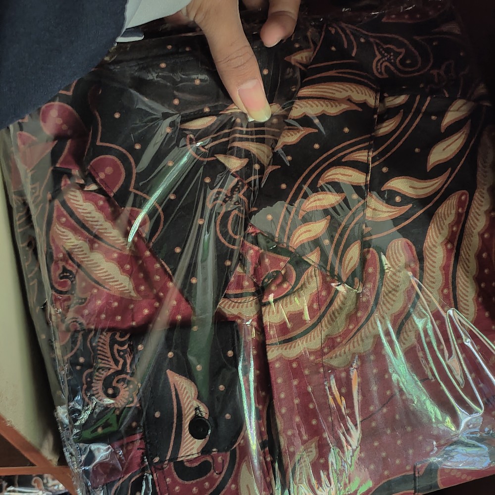 Bac011 New Kemeja Batik Pria Lengan Panjang 848vo Kemeja Pilot Pangkat Pdl