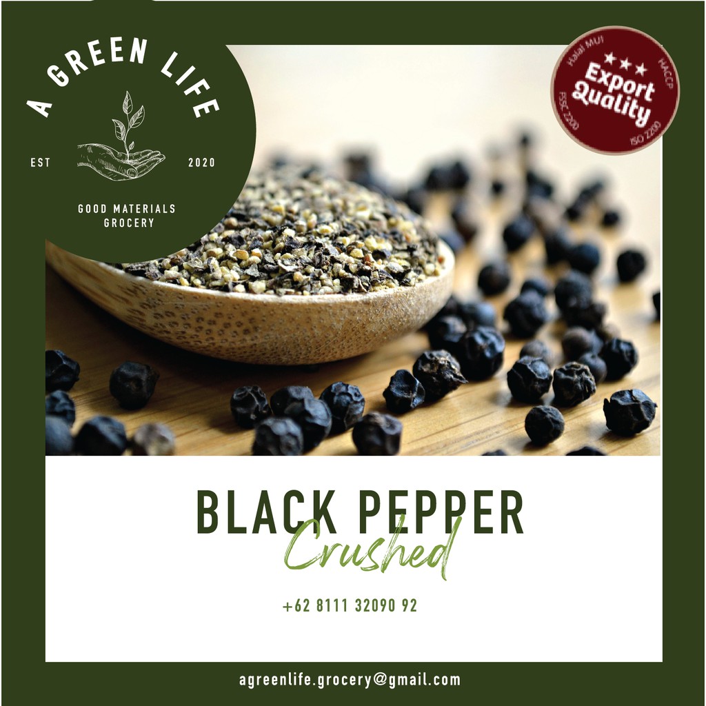 

Lada Hitam Pecah (Black Pepper Crushed) 100gr Export Quality