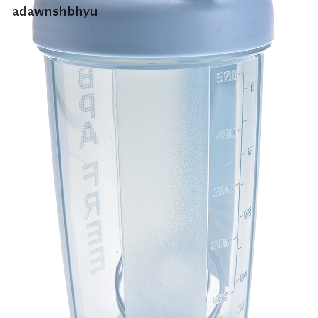 Adawnshbhyu 1pc Botol shaker protein Dengan Bola Campur fitness gym water bottle fitness mixer