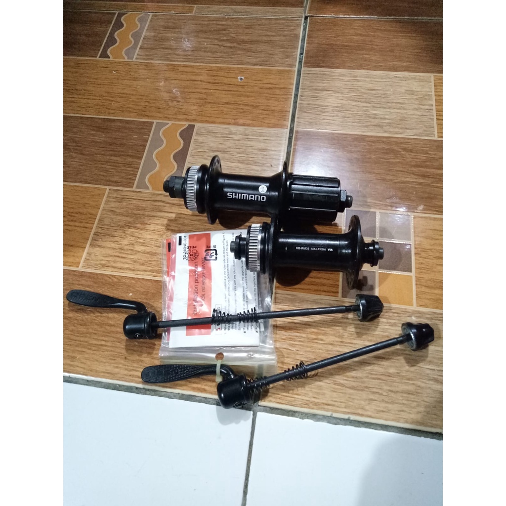 hub freehub casset 36 hole Shimano seri HB-RM35 Cakram center lock
