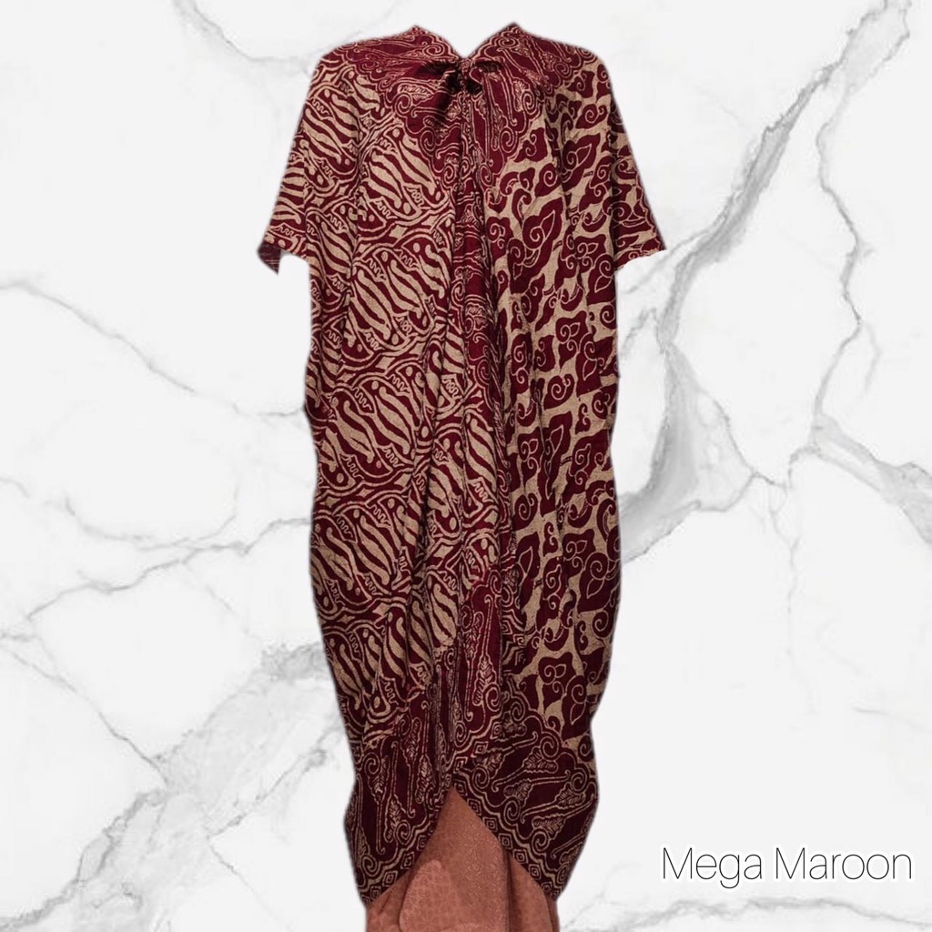 Kaftan Termurah Kaftan Motif Lace Sutra Viscose - Kaftan Lebaran Kondangan Pesta (Maroon Mega)