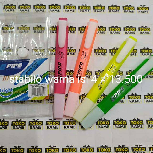 

Stabilo 4 warna Pipo
