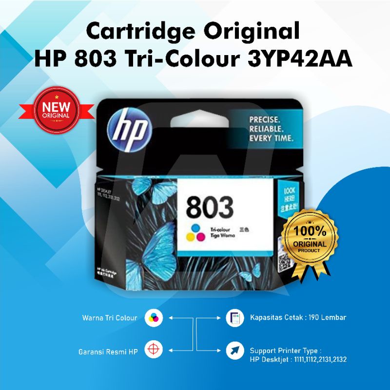 Tinta HP 803 Tri-Colour Original Ink Cartridge